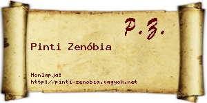 Pinti Zenóbia névjegykártya